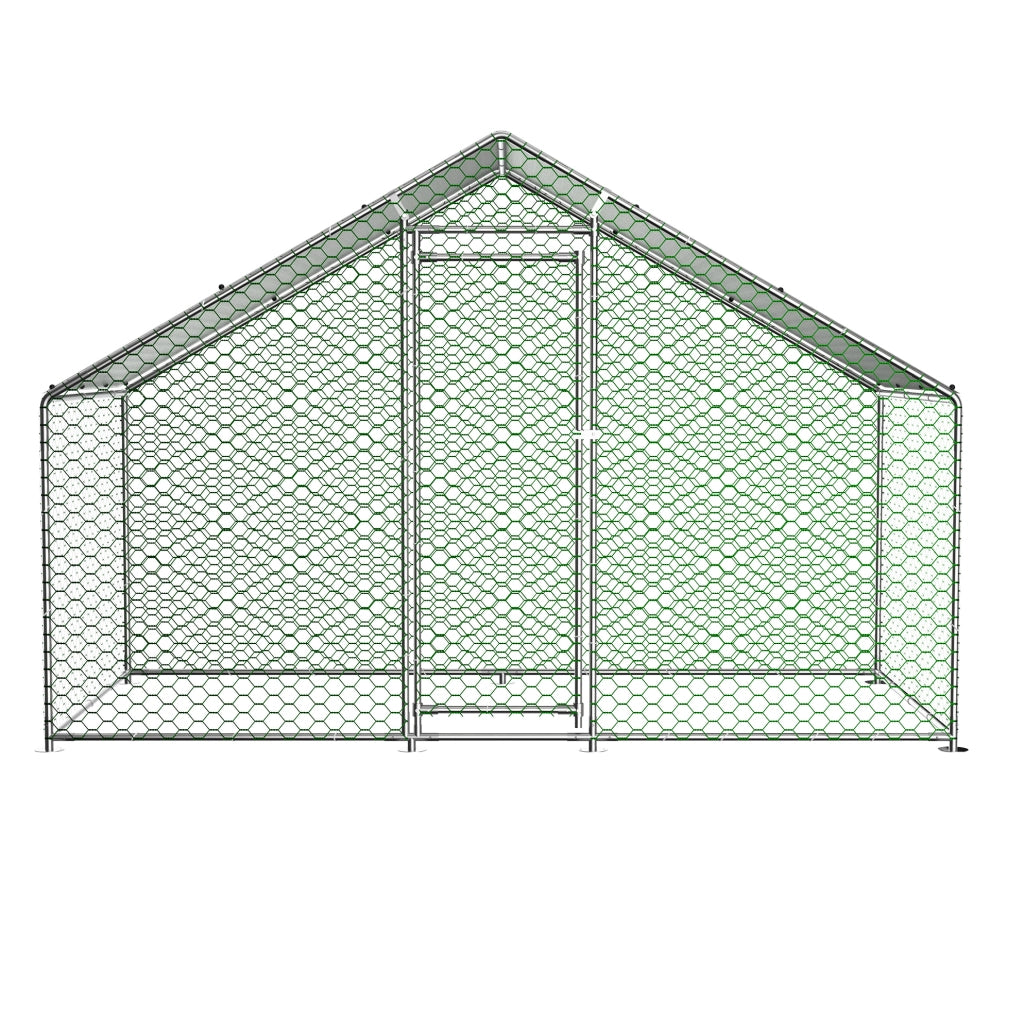 Recinto per pollame in acciaio zincato 3 x 1,5 x 2 m