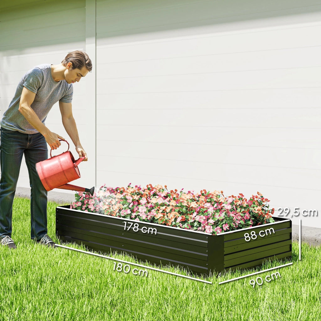 Carr¨¦ Potager Giardino ¨C Zephmum ¨C Grigio Acciaio 180x90x29.5 cm