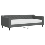 Divano letto | Sof¨¤ letto | Letto singolo con Materasso Grigio Scuro 90x200 cm in Tessuto