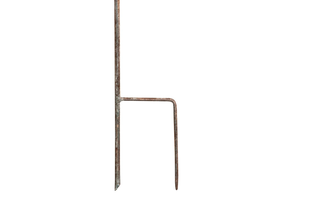 Biscottini Supporto multiuso color ruggine anticata in ferro pieno L22XPR1,5XH122 cm