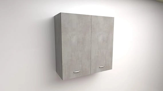 Pensile Scolapiatti H 90X L 90X P 33 Completo Di Scolapiatti In Acciaio Inox. Spedizione In Kit In Colore Cemento