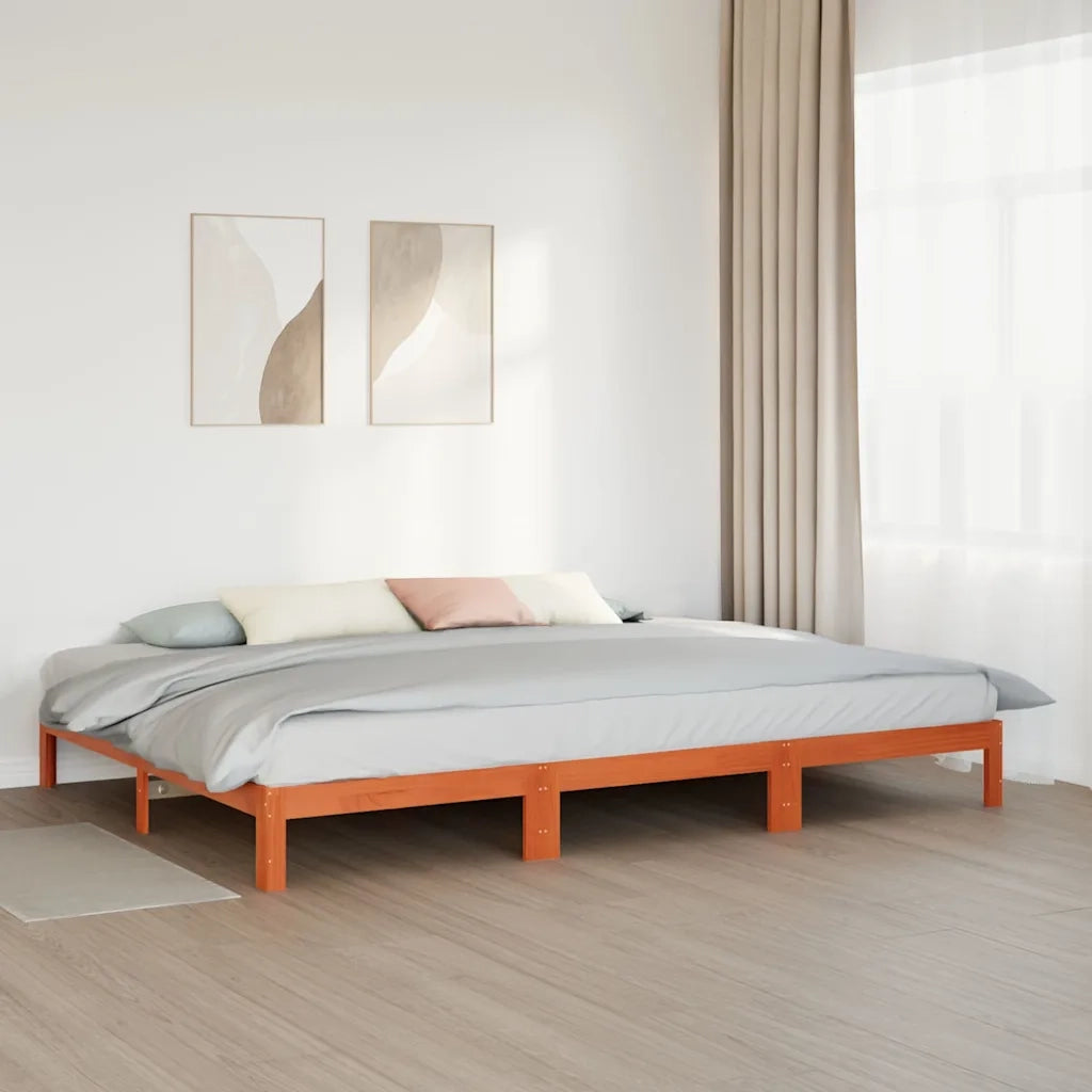 Giroletto Familiare senza Materasso Marrone Cera 240x200 cm 3324567