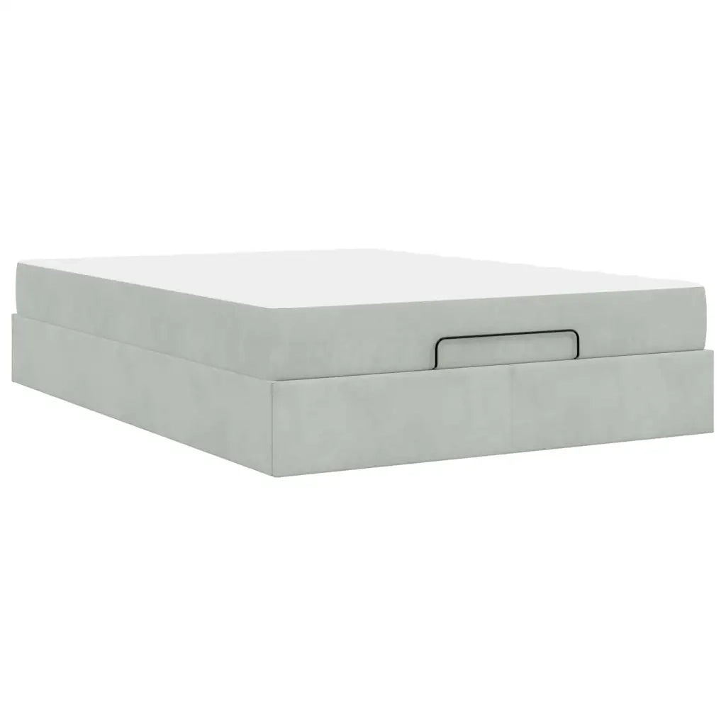 vidaXL Struttura del letto Grigio chiaro 160 x 200 cm Velluto