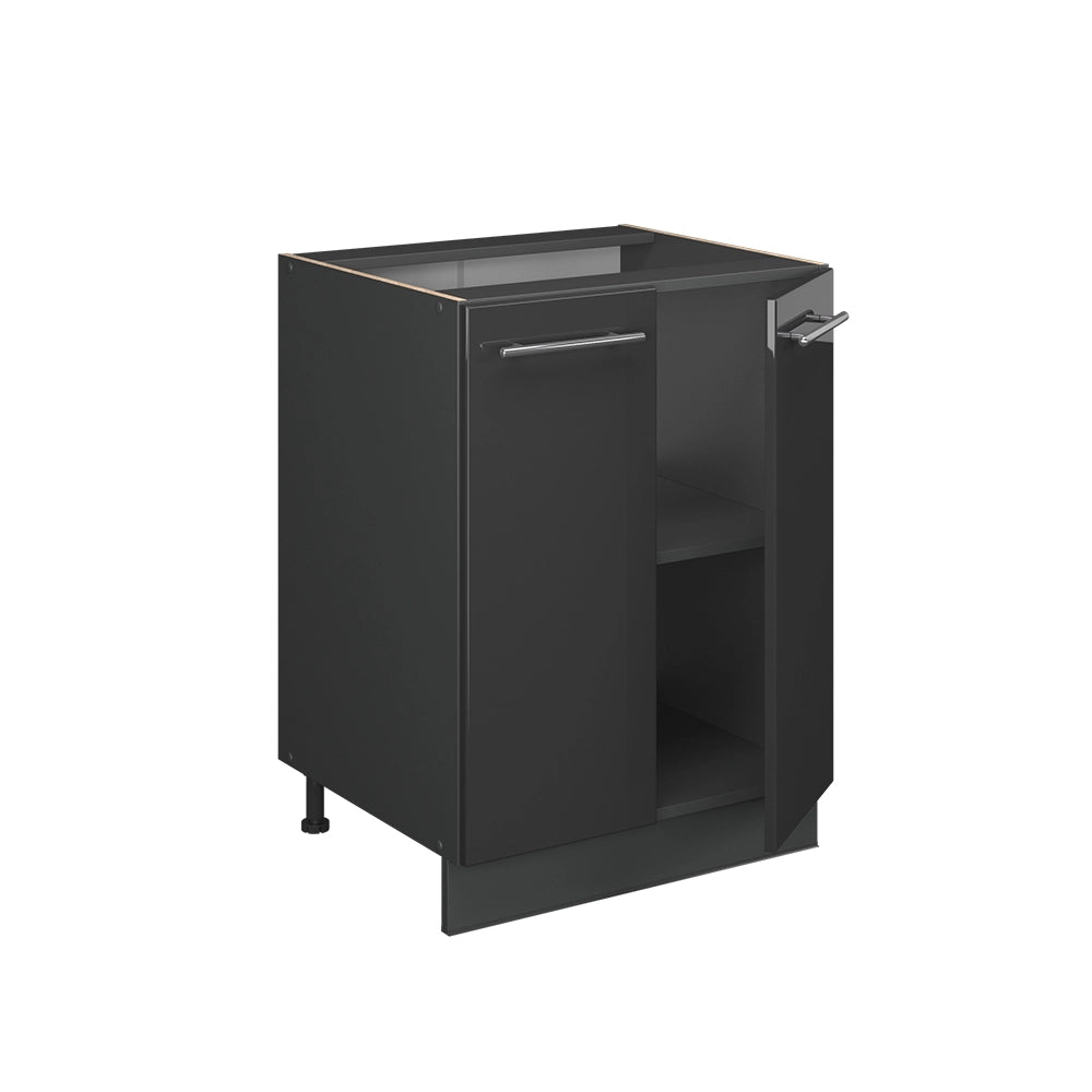 Vicco Mobiletto base cucina Antracite lucido 60 cm , PL Rovere