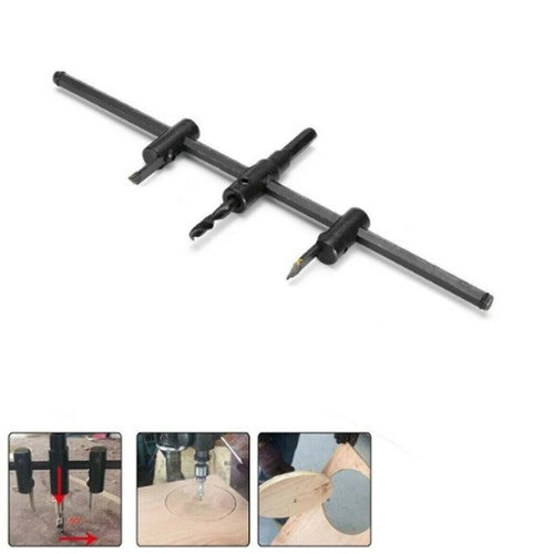 PUNTA TRAPANO TAGLIERINA CIRCOLARE GUIDA REGOLABILE TAGLIO FORO CARTONGESSO 30CM