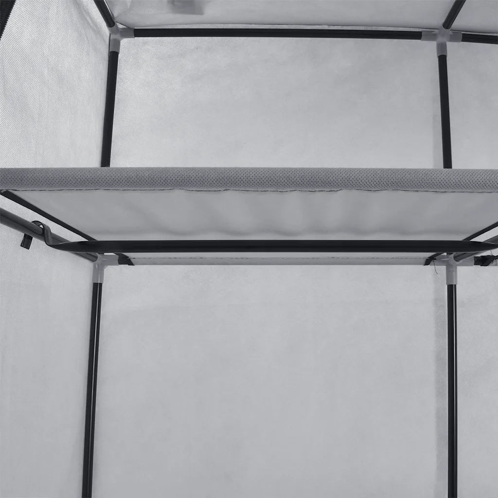 Armadio con Scomparti e Aste Grigio 150x45x175 cm in Tessuto CFW4320567