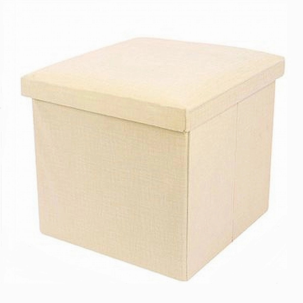 Trade Shop - Pouf Puff Contenitore Imbottito Portaoggetti Salvaspazio Seduta 38x38x35cm 79420 -