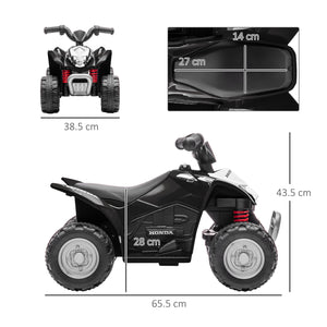 Quad Elettrico per Bambini 6V Honda TRX 250X Nero