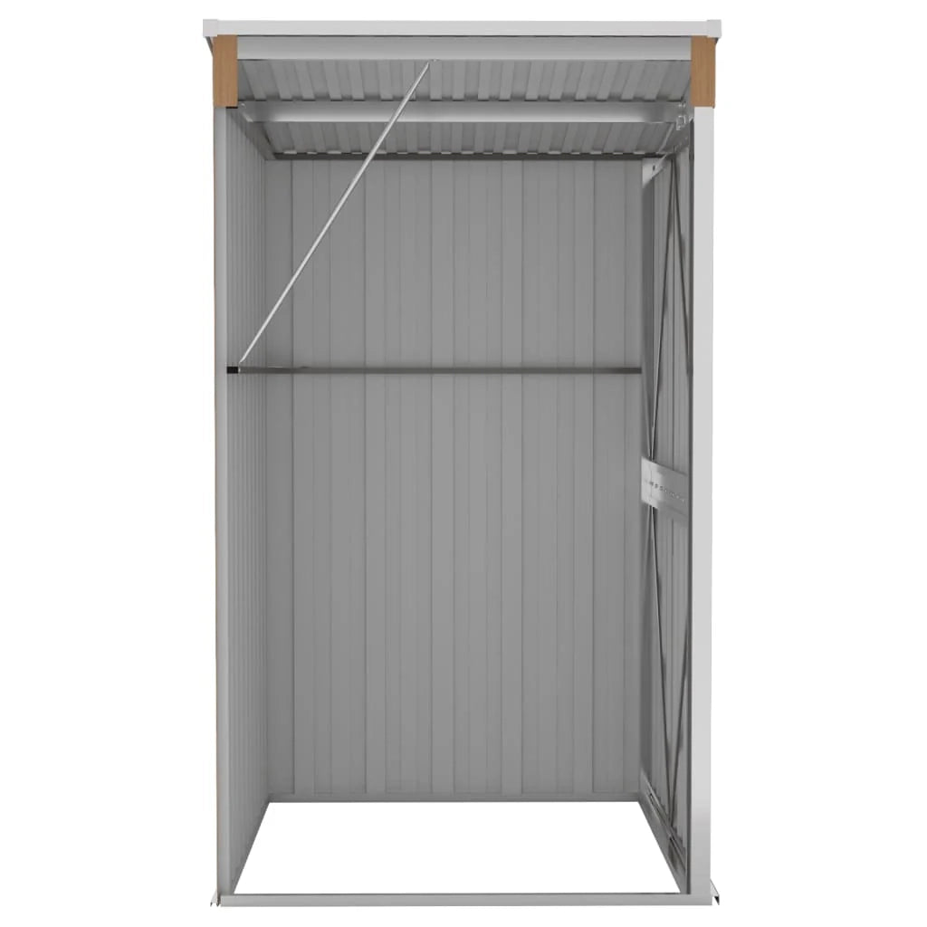 Casetta da giardino a parete 118 x 100 x 178 cm acciaio zincato marrone 02_0044057