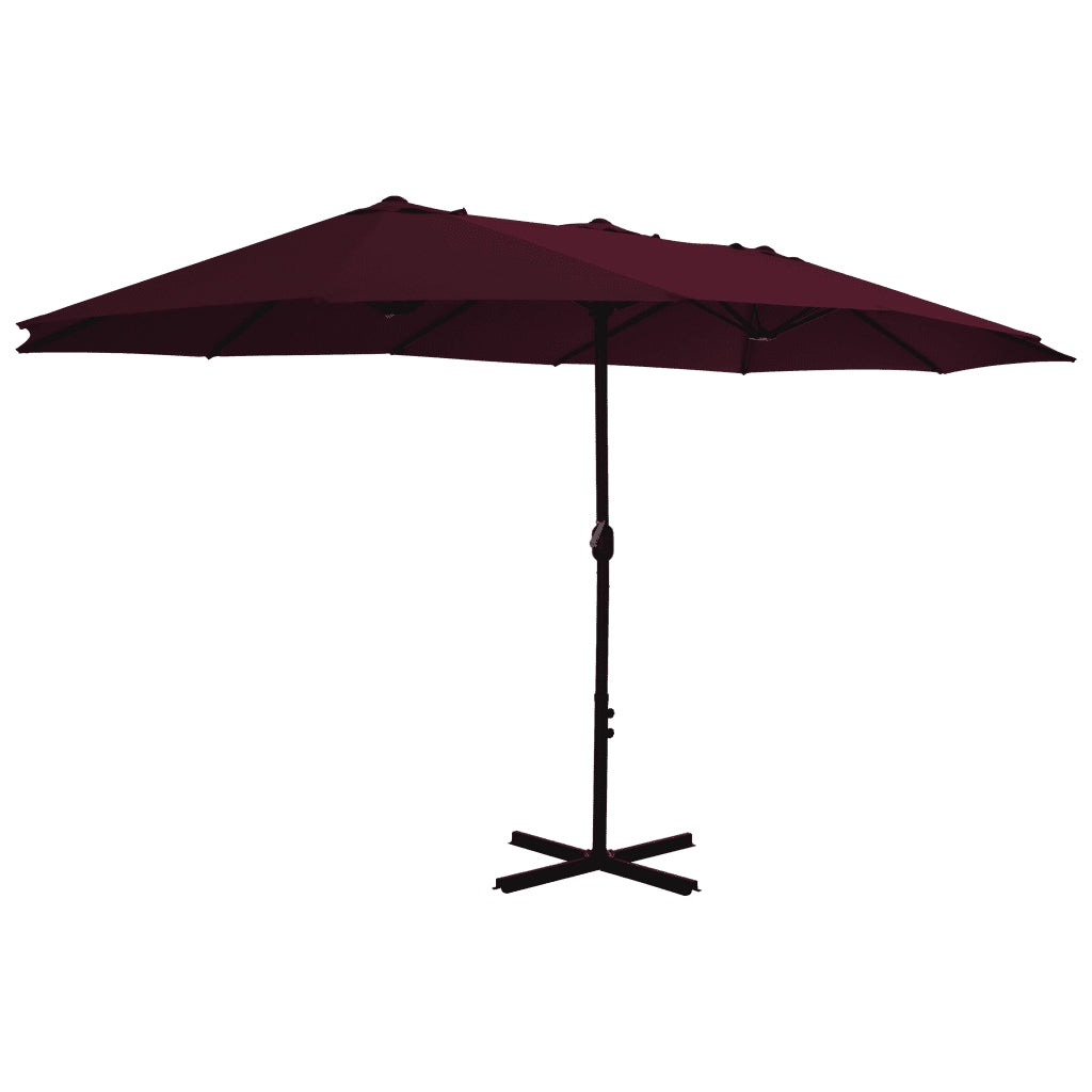 Ombrellone da Esterni-Ombrello da giardino con Palo in Alluminio 460x270 cm Bord¨°
