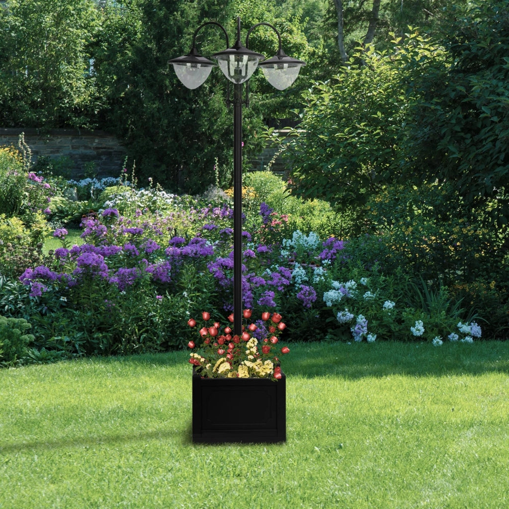 Lampada da Giardino in Metallo con Controllo Luce ¨C Zephmum ¨C Nero 189 cm IP44