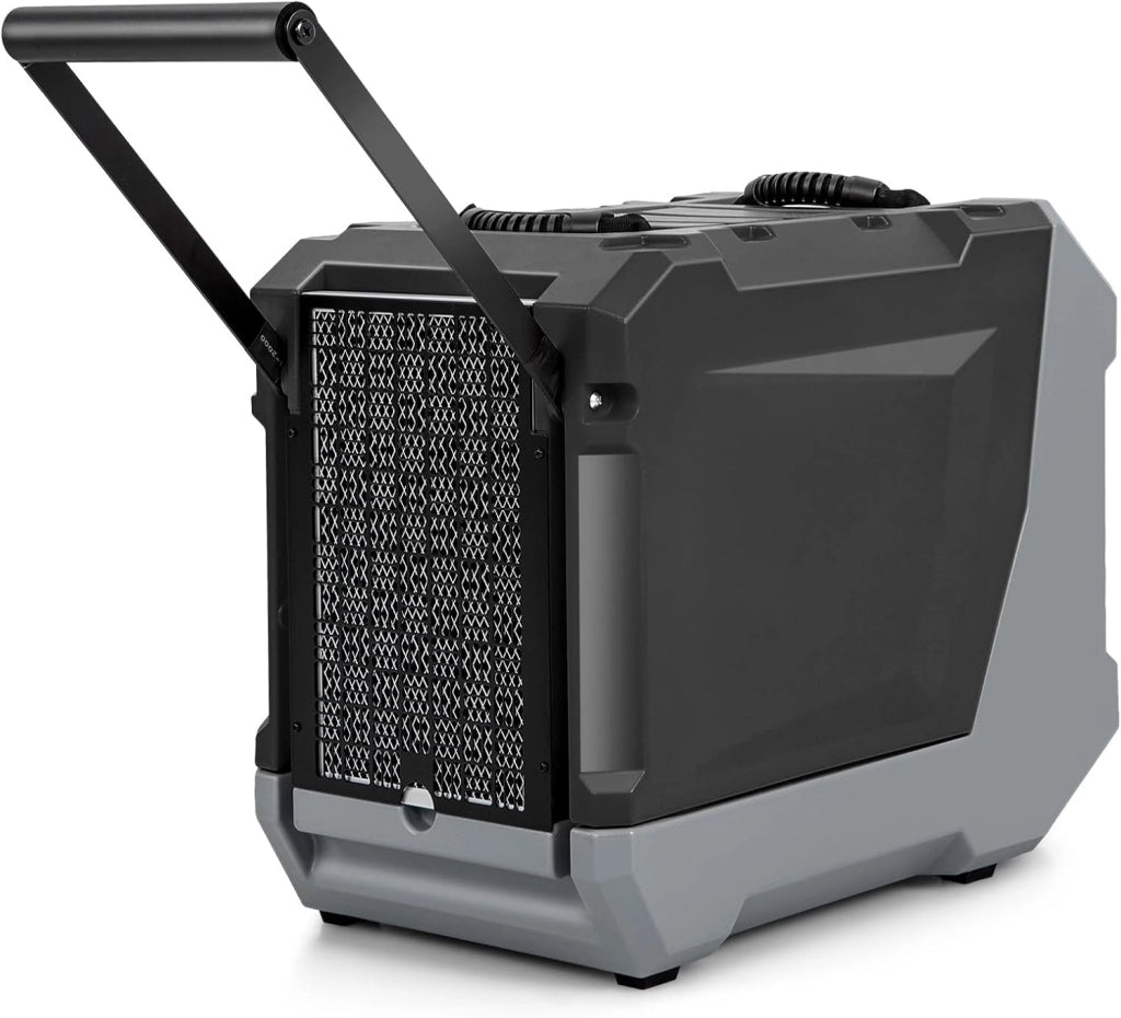 Deumidificatore Commerciale 85 L/Giorno, Deumidificatore con Pompa e Tubo di Scarico, Sbrinamento Automatico, 2 Ruote e Maniglia Pieghevole, Timer 24H, per Cantina Magazzino (Nero)
