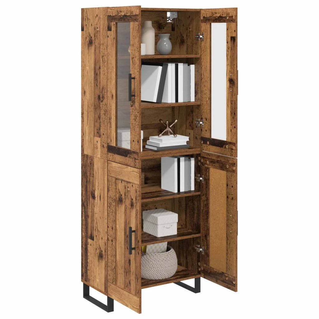 Credenza 2 pcs Legno vecchio Legno multistrato