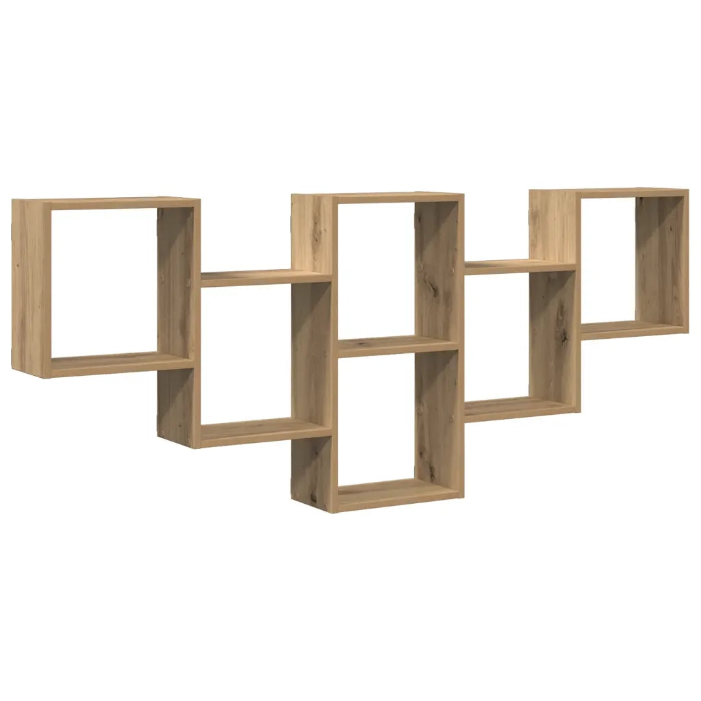 Scaffale a Parete Rovere Artigianale 159x18x66 cm in Truciolato 853307