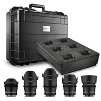 MF 14mm/24mm/35mm/50mm/85mm MK2 Custodia per obiettivi video VDSLR per Canon EF