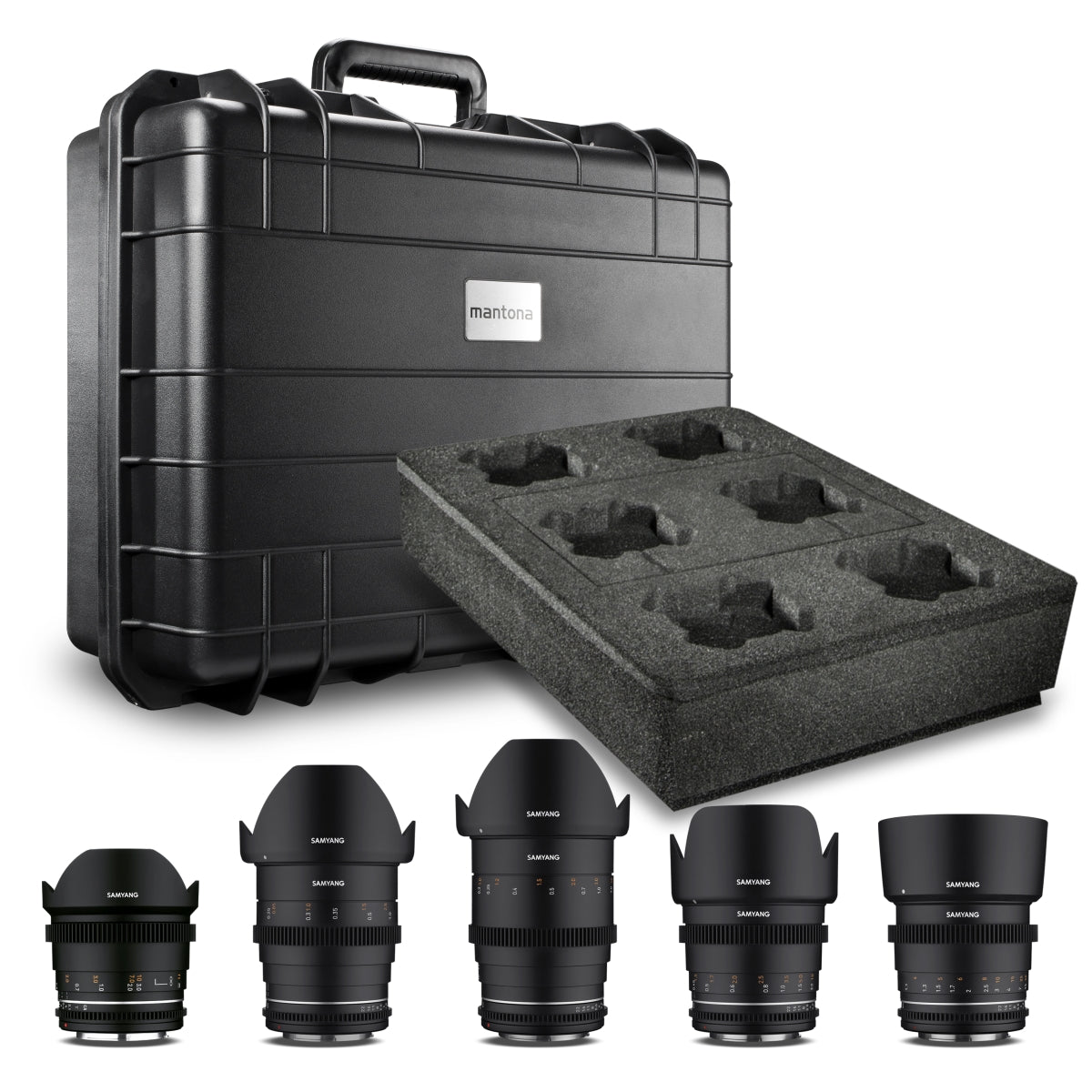 MF 14mm/24mm/35mm/50mm/85mm MK2 Custodia per obiettivi video VDSLR per Canon EF