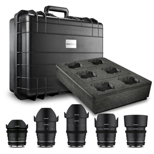 MF 14mm/24mm/35mm/50mm/85mm MK2 Custodia per obiettivi video VDSLR per Canon EF