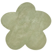 Tappeto in lana a forma di fiore verde chiaro 140 x 140 cm camera da letto cameretta