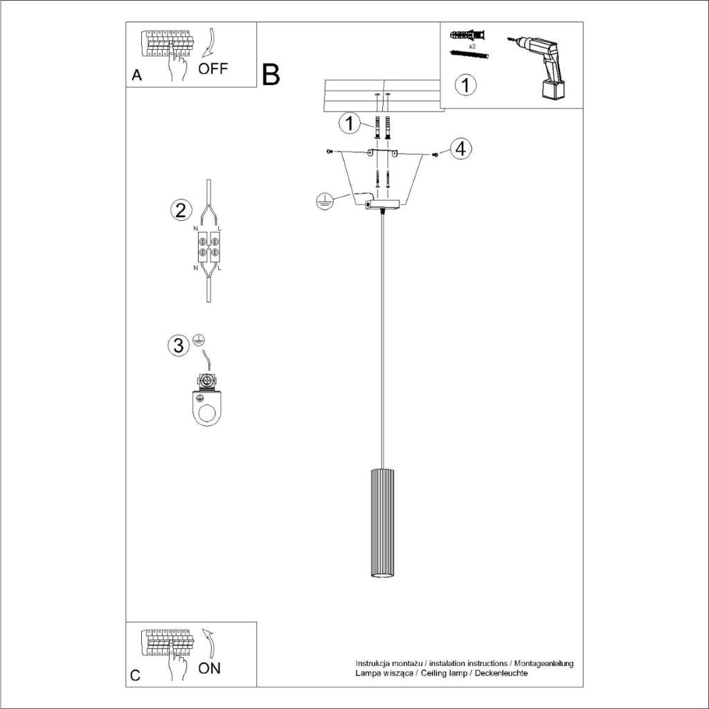 Lampada a sospensione moderna ottone GU10 10W GRAVIO