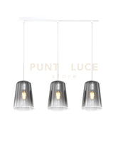 SOSPENSIONE BIANCO RETTANGOLARE 3 LUCI CROMO 1164BI-S3 R-CR