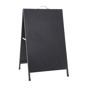 Espositore Pubblicitario Bifacciale Bifacciale con Lavagna 60x90 cm in Metallo Nero