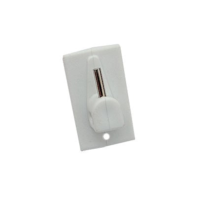GANCIO BRIS BRIS BASE PLASTICA PRONTY - RAMPINO METALLO MM 18X32 BIANCO CF=PZ 4- 12 confezioni