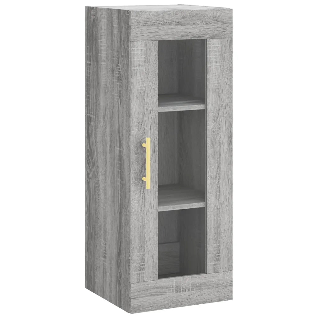 Credenza-Buffet-Armadio da cucina Grigio Sonoma 34,5x34x180 cm in Legno Multistrato 590285