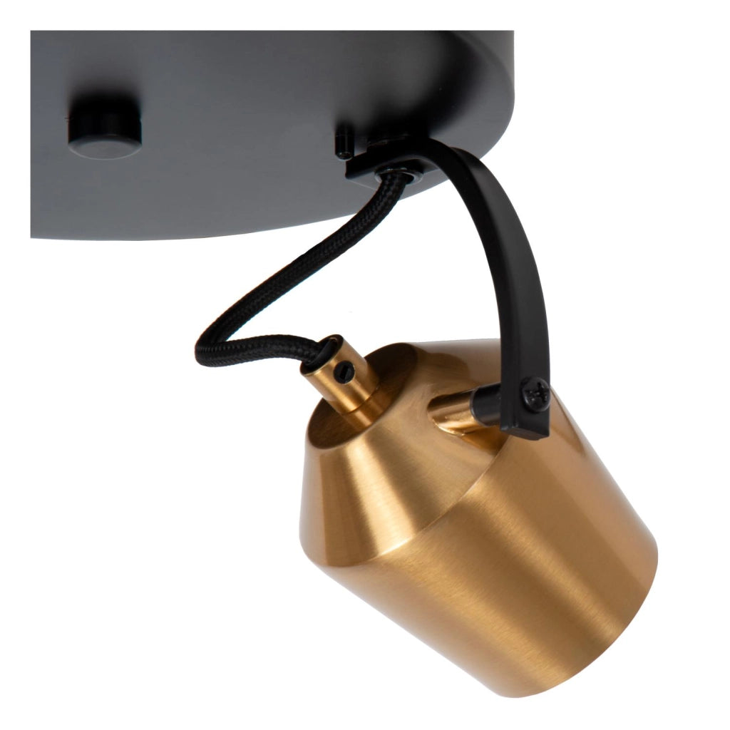 Faretto soffitto moderno EMILE 2xGU10 oro/nero Lucide