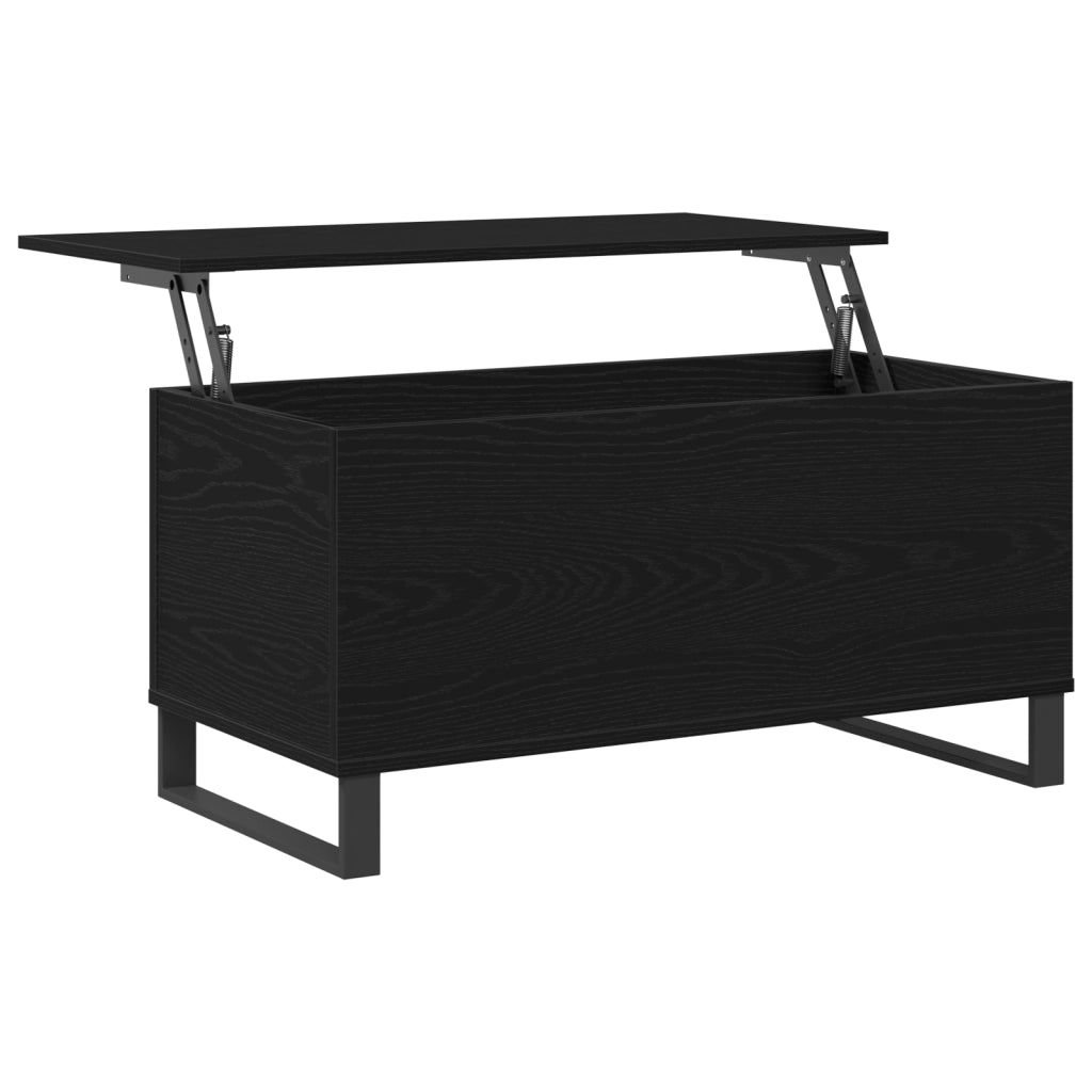Tavolino da CaffÃ¨ Rovere Nero 90x44.5x45 cm Legno ingegnerizzato
