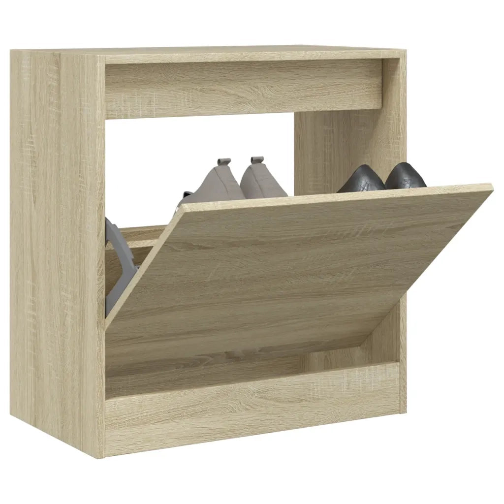 Scarpiera-Scaffale per scarpe Rovere Sonoma 60x34x63,5 cm in Legno Multistrato
