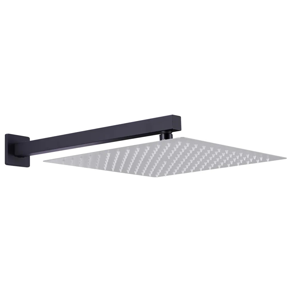 Braccio di Supporto Doccia Quadrato Acciaio 201 Nero 30 cm 147731