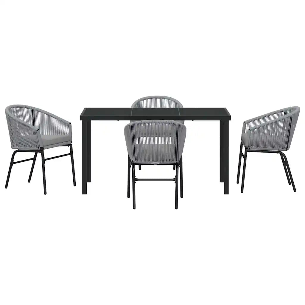 Set da Pranzo per Giardino 5 pcs Antracite