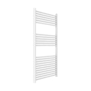 Termoarredo scaldasalviette tubolare tondo acciaio colore bianco opaco *** finitura- bianco opaco, misure h1200xl500x...