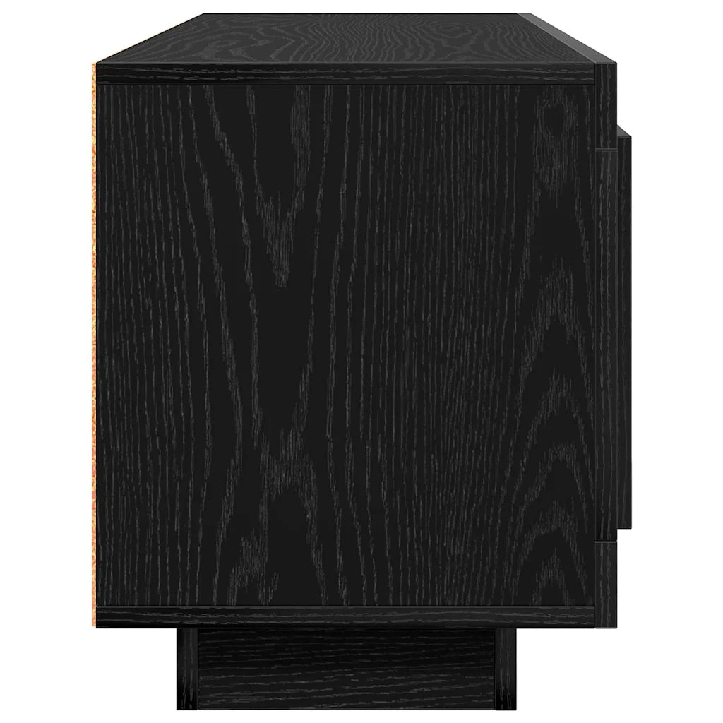 Mobile TV Rovere Nero 102 x 35 x 45 cm Legno multistrato 880533