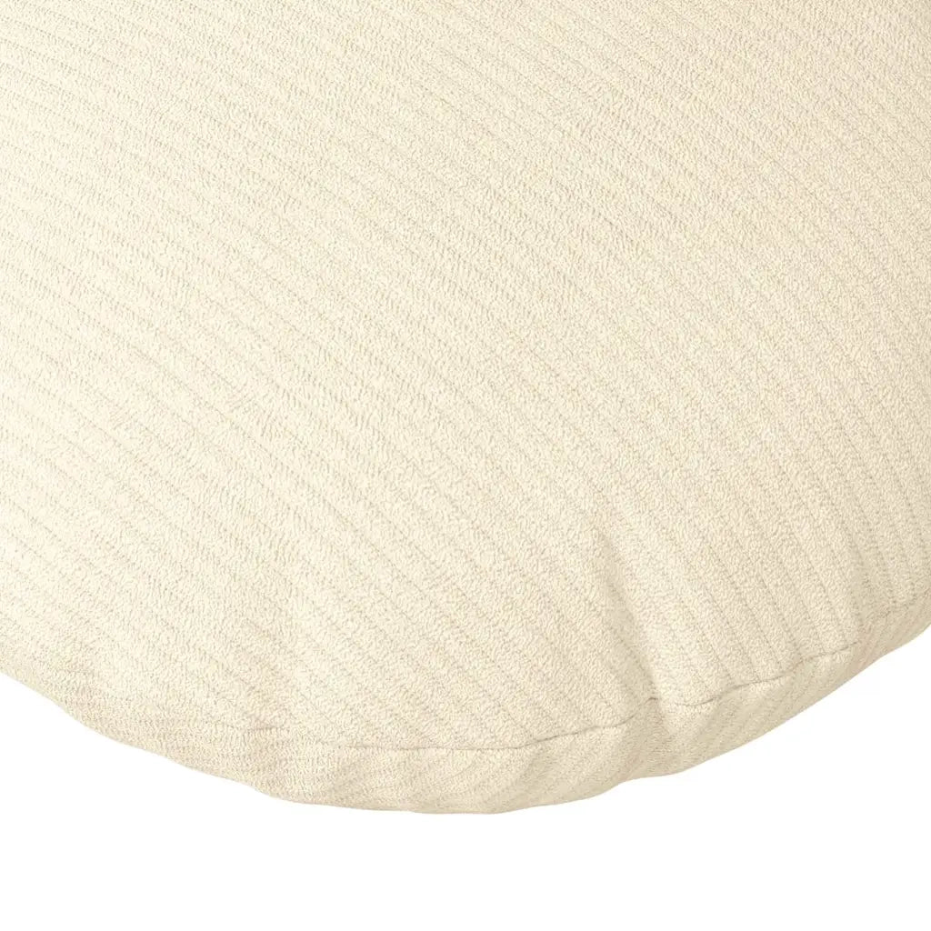 Cuscini per Seduta 2 pcs Crema Ø 80 cm Tessuto in Cords
