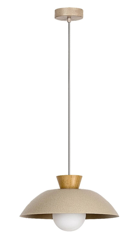 Lampada a sospensione Golnar beige opale legno Rabalux