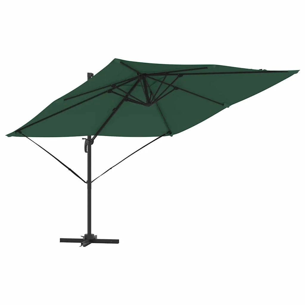 Parasole Roma-Ombrellone da giardino Verde 286 x 284 x 265 cm Alluminio e Poliestere