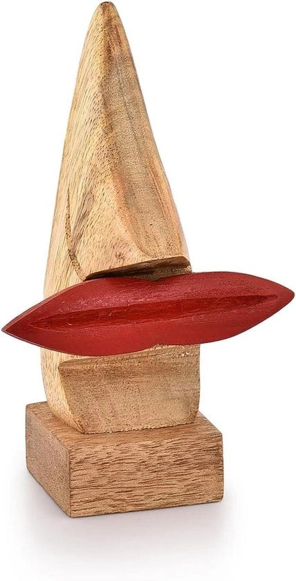 Scaffale a forma di occhiali in legno - display per decorazione domestica - decorazione per ufficio - base rosso