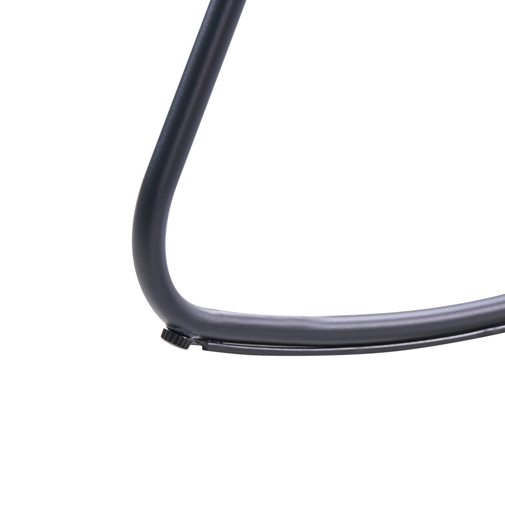Sedia a dondolo da giardino nero alluminio a doghe Design moderno per esterni