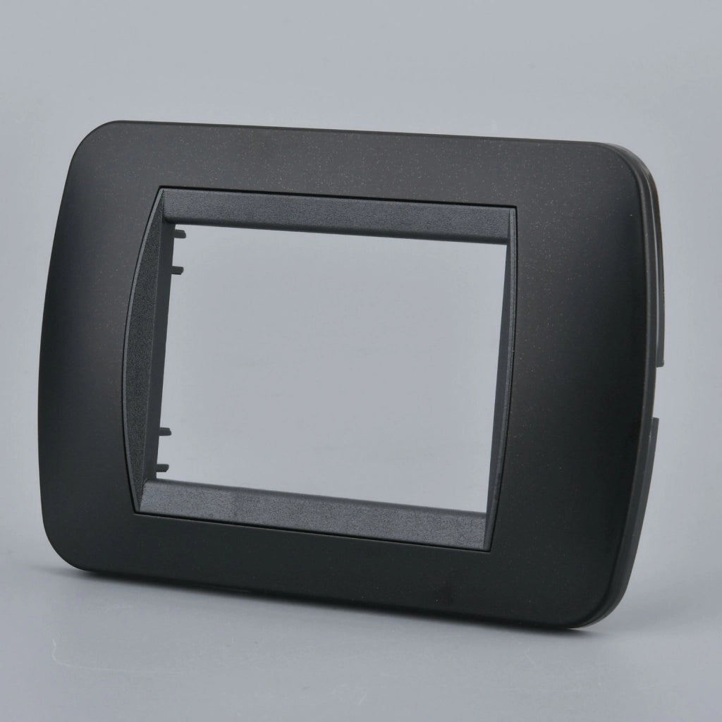 Placca Plastica Ovale MBL 3M Acciaio Scuro Compatibile Bticino Living BLN88307