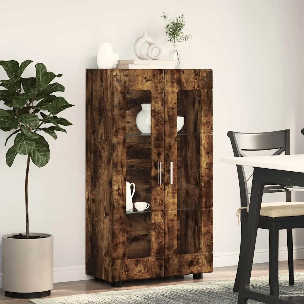 Credenza con lo scaffale FLORIN Rovere fumé 55,5 x 29 x 100 cm 880256