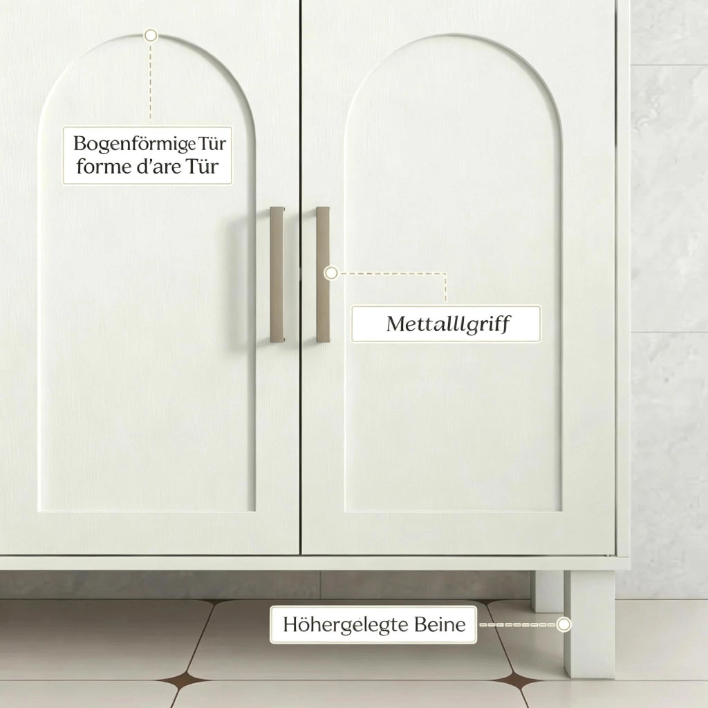 MOBILE SOTTOLAVABO 90 x 30 x 63 cm Crema MDF e pannello truciolare