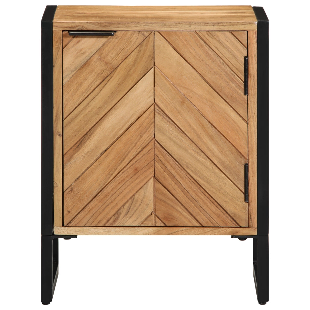 Comodino 40x30x50 cm in legno massello di acacia