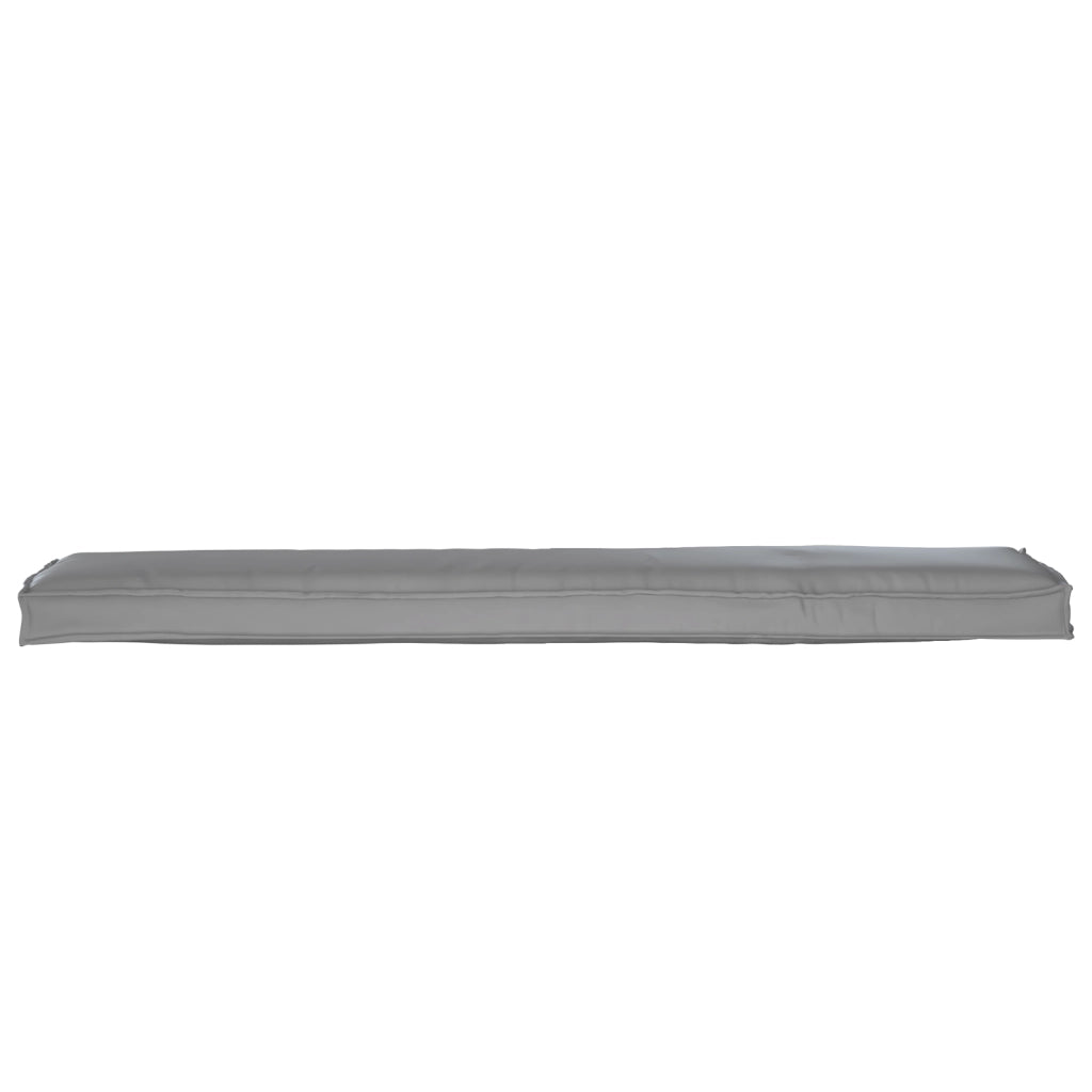Cuscini per panca 2 pezzi Grigio 180x40x8 cm Tessuto Oxford