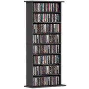 Mobile per CD e DVD con 8 scomparti e 6 ripiani regolabili ¨C zephmum ¨C nero