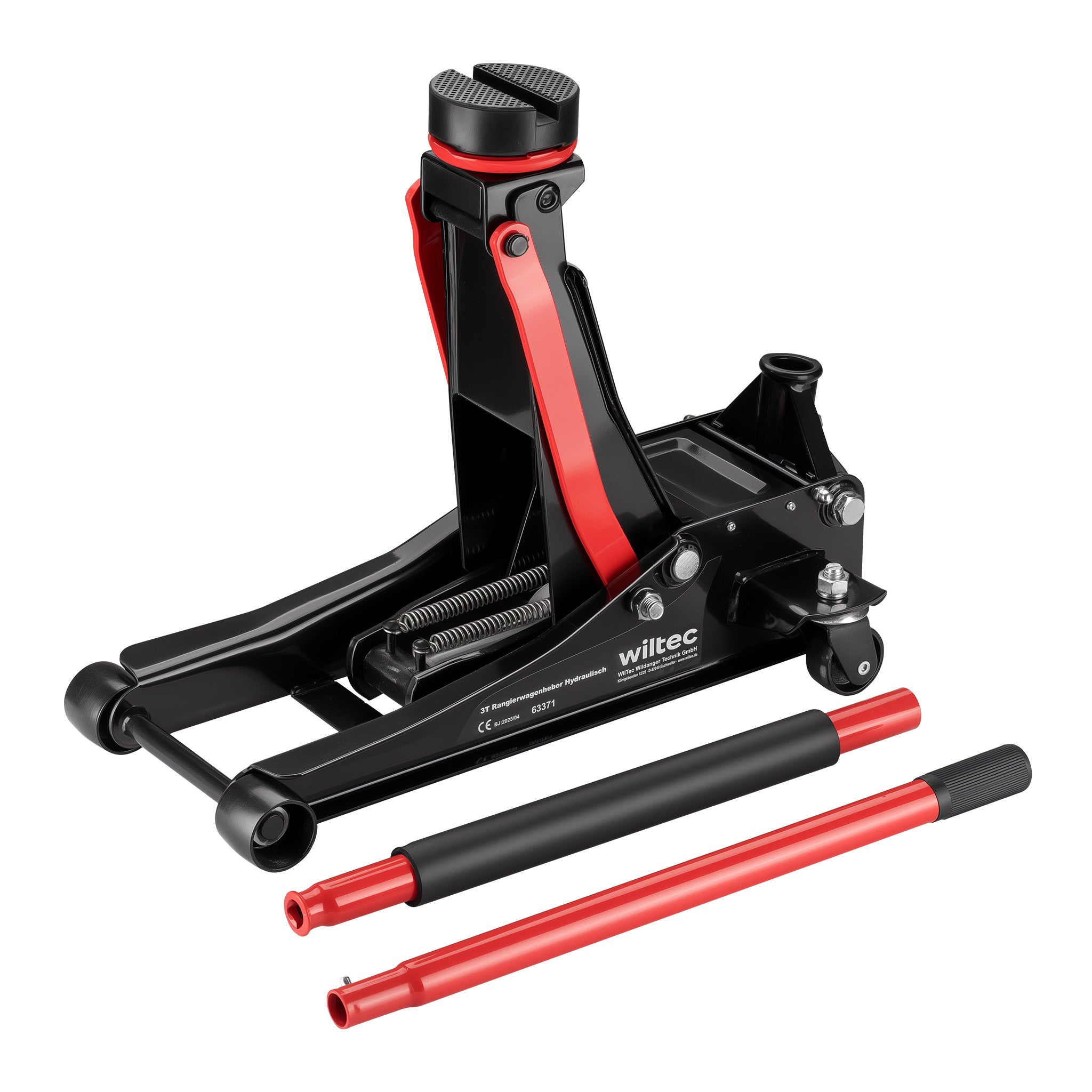 Martinetto idraulico 3 t 85-500mm Cric sollevatore a carrello con doppio pistone