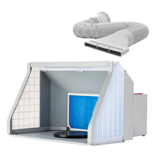 Cabina di aspirazione per verniciatura ad aerografo 9m³/min con LED 2 ventole 2 velocità