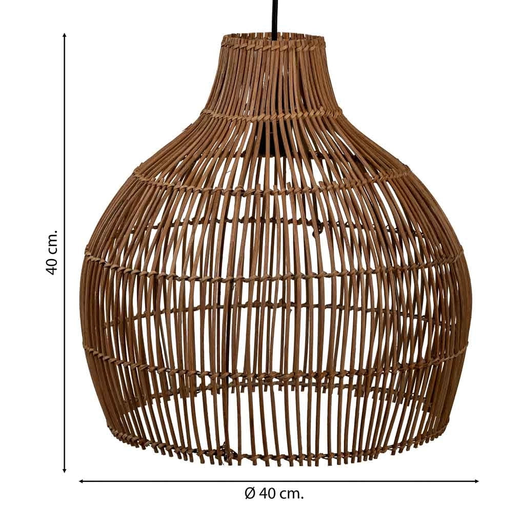 Plafoniera in rattan marrone 40x40x40h cm