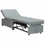 Divano letto | Sof¨¤ letto | Letto singolo Estraibile Grigio chiaro 194 x 50 x 82 cm Tessuto
