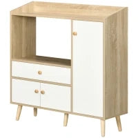 Mobile Cucina per Microonde con 2 Armadietti e Cassetto, 90x30x94cm, in MDF